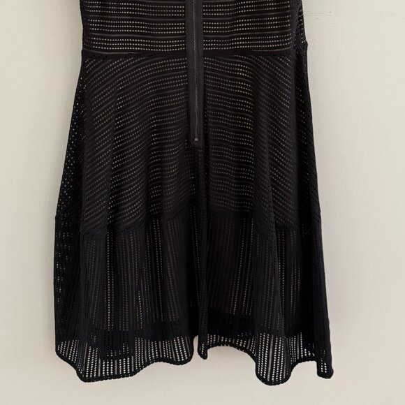 BCBG MAXAZRIA Sheer/Lined Black A Line Dress - Size Large - Picture 8 of 9